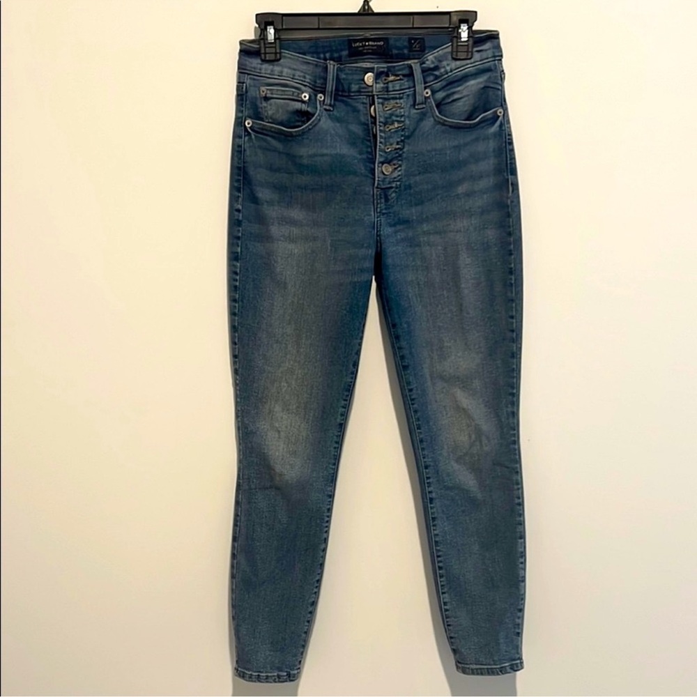 Lucky Brand Blue Skinny Jeans Distressed Style